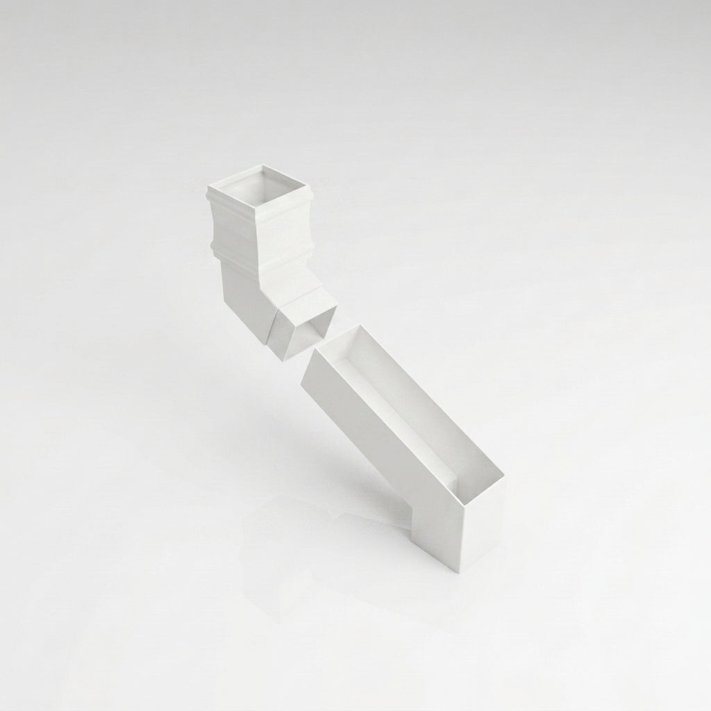 72x72mm Aluminium Adjustable Swanneck Offset — RAL 9016