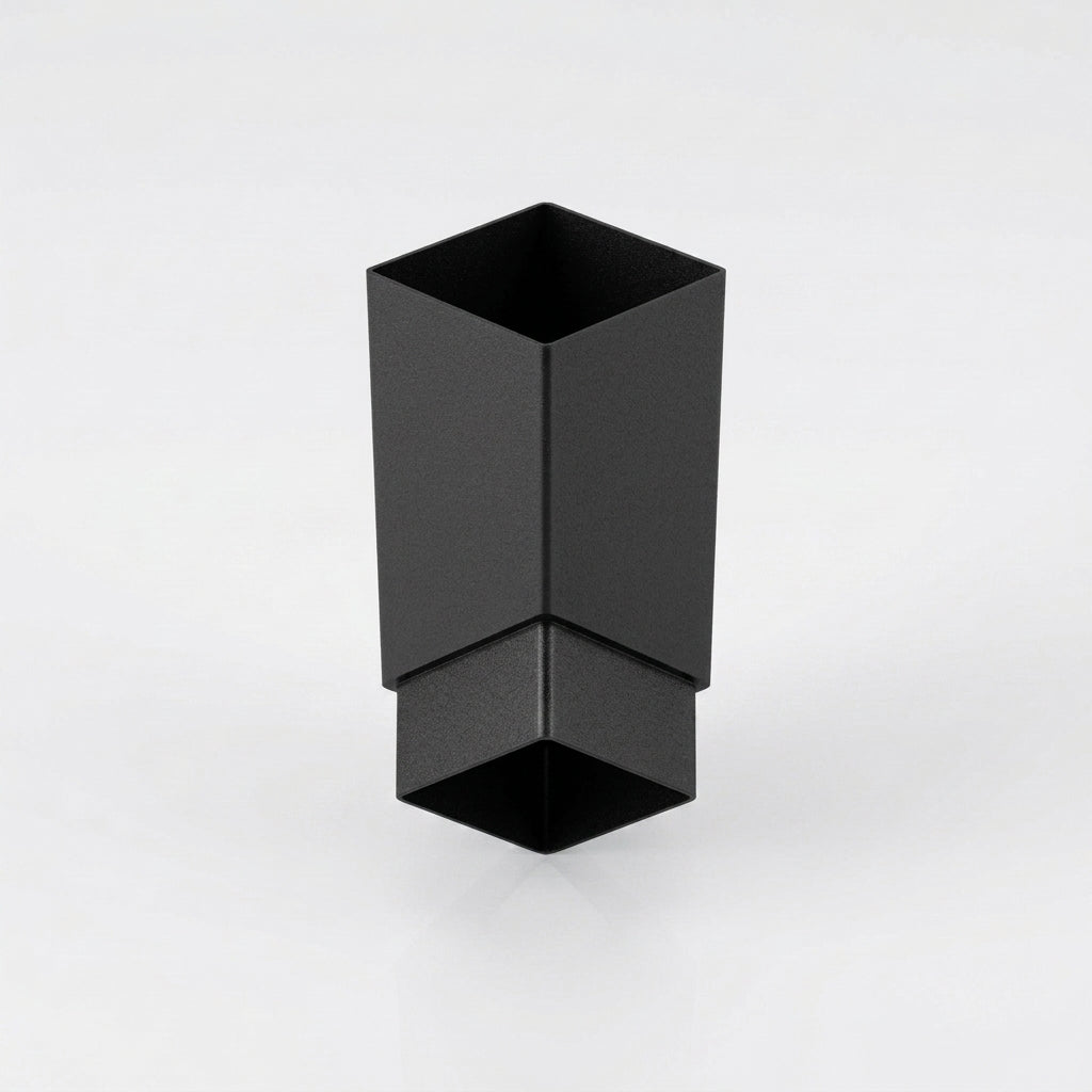 Flush Joint Aluminium Downpipe 72×72mm × 3m — Textured Black