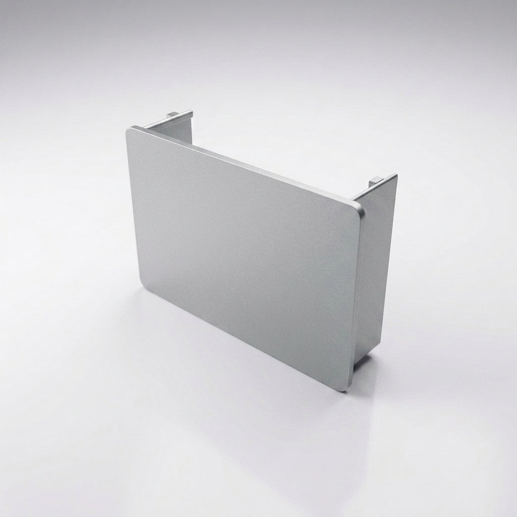 Aluminium Box Gutter Stop End 135 x 100mm — RAL 9006