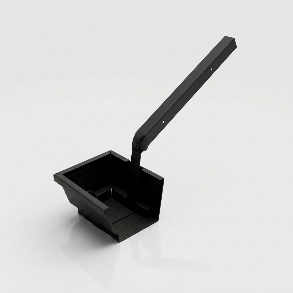 Moulded Ogee Gutter Side Rafter Bracket 125 x 100mm — Textured Black