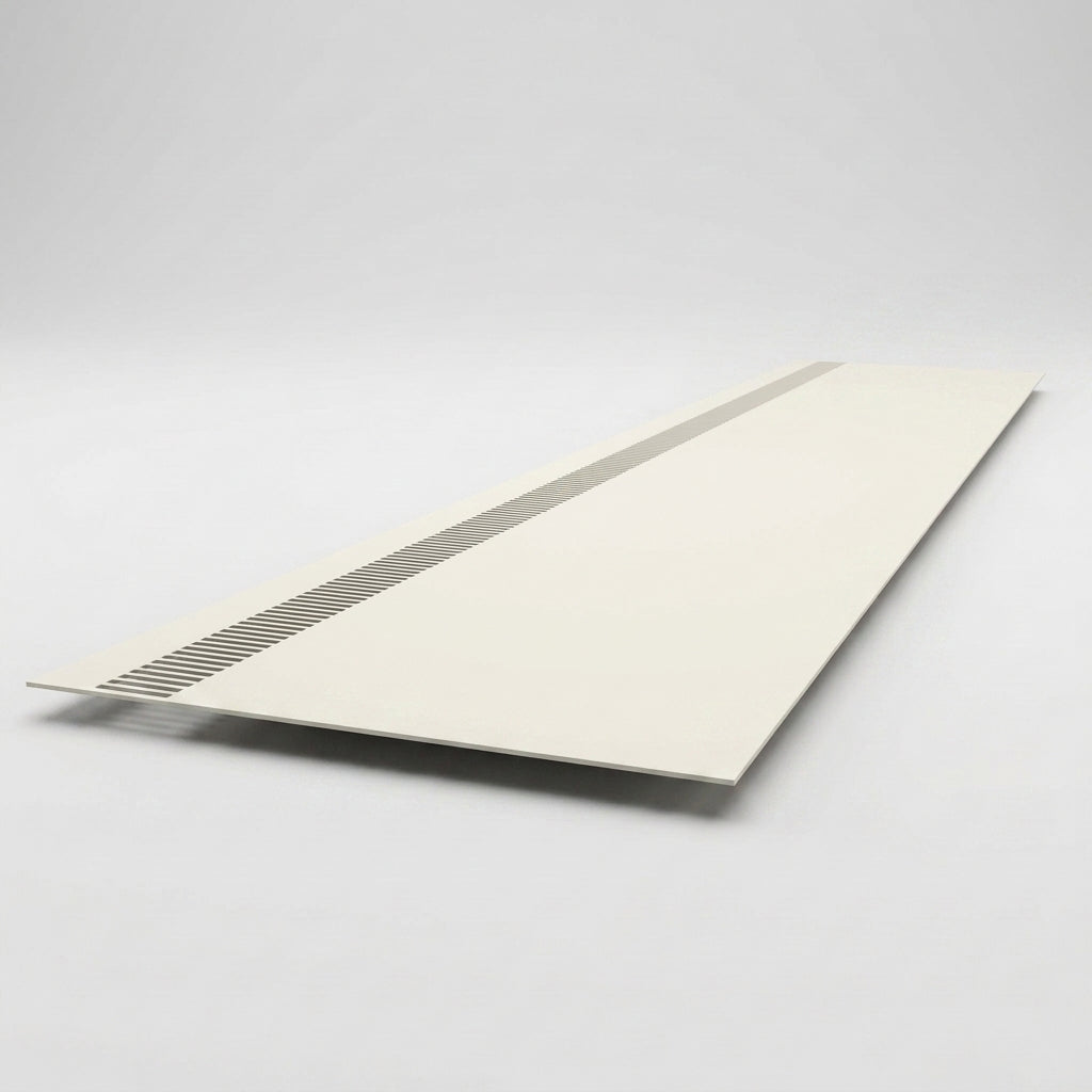 Aluminium Soffit Boards – Plain or Vented with Exterior Coating — RAL 9010 / 365mm Wide | Vented