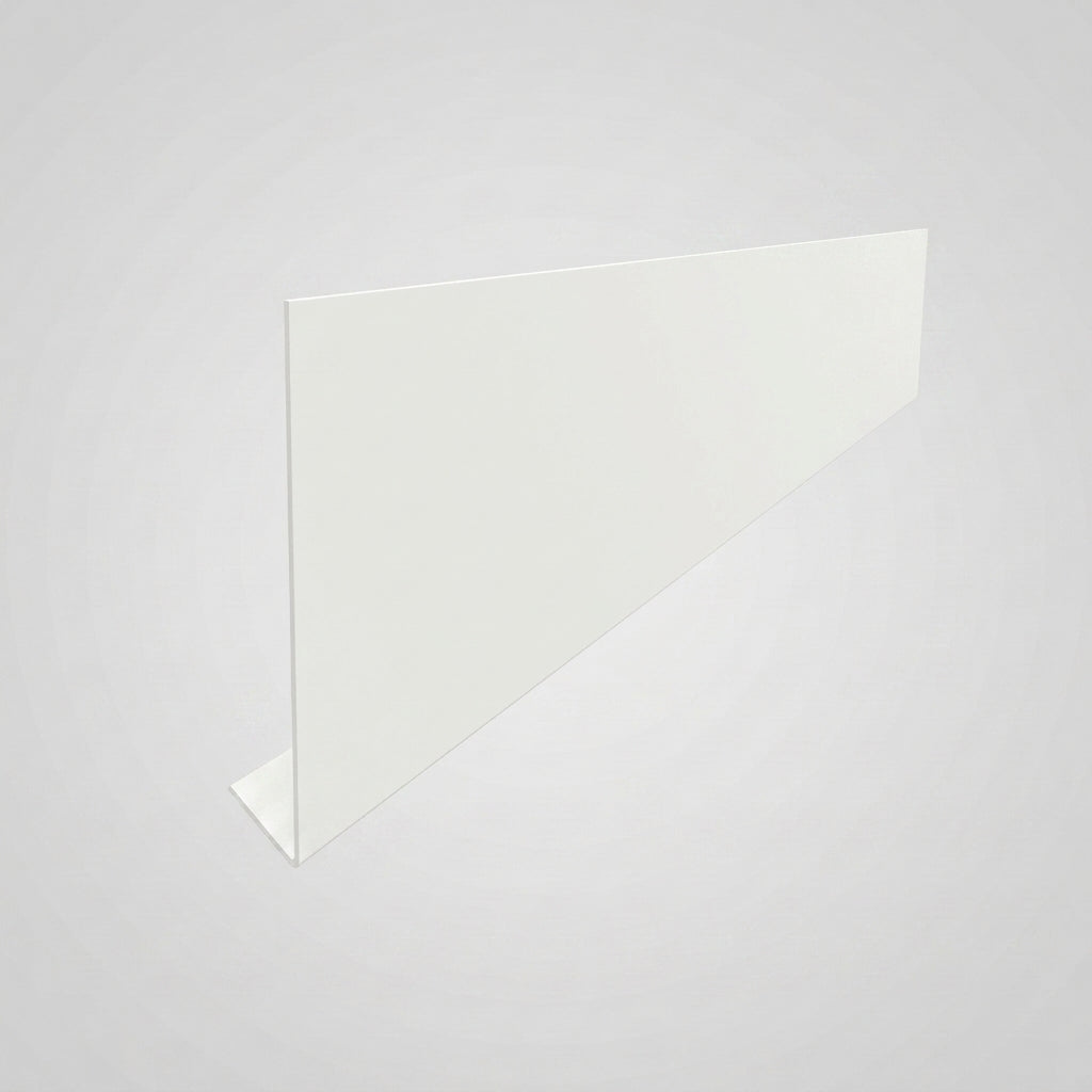 Aluminium Fascia Board Sample — RAL 9016 / 'V' Return
