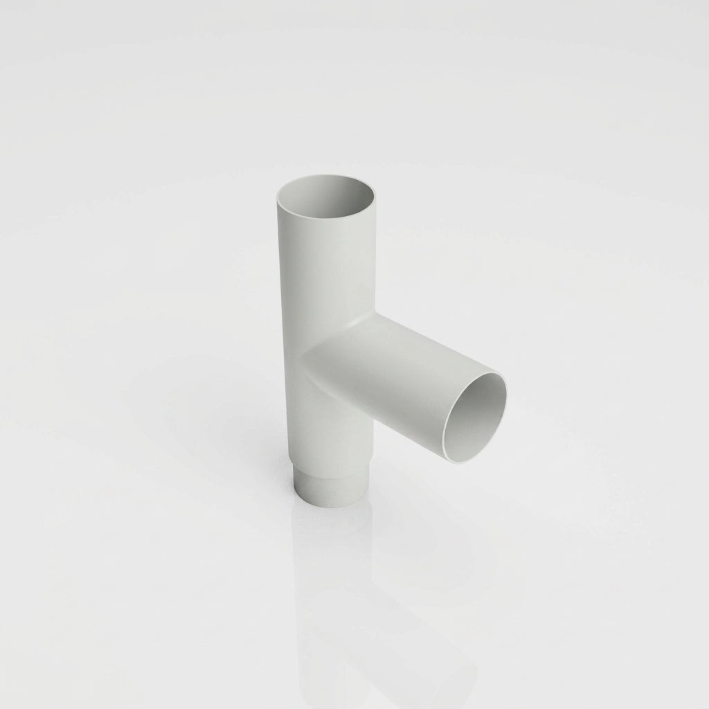 76mm Diameter Flush Joint Downpipe Branches — RAL 7035 / 92.5 Degrees