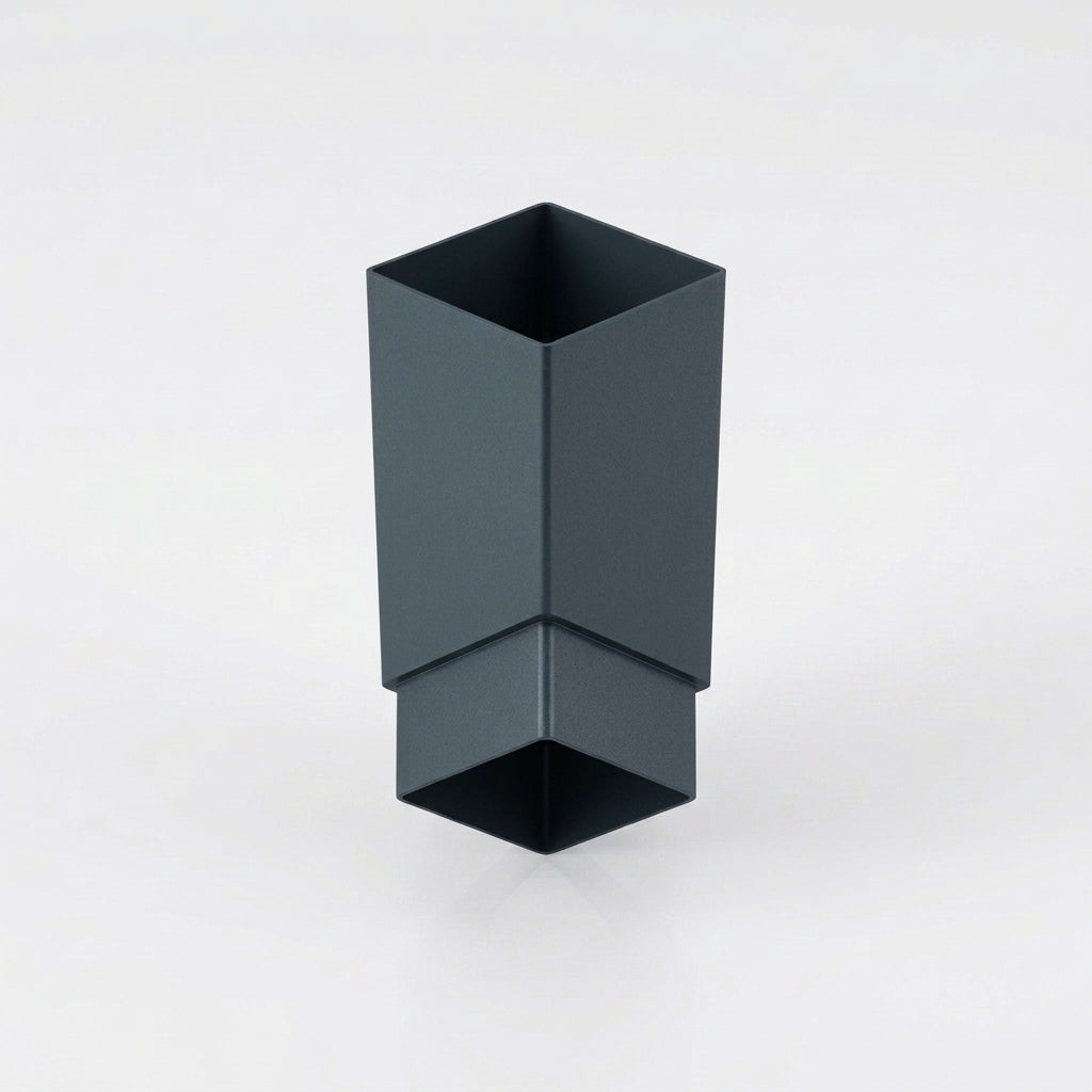 Flush Joint Aluminium Downpipe 72×72mm × 3m — RAL 7016