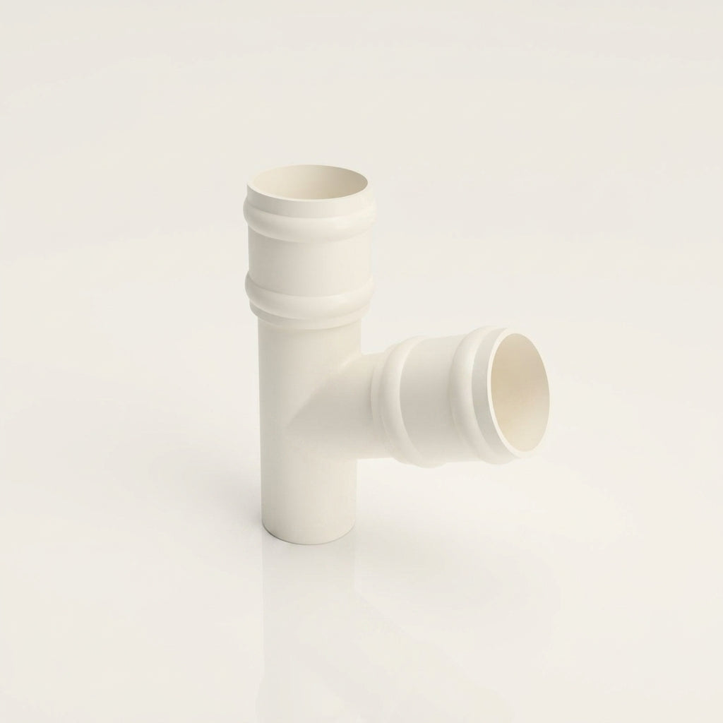 63mm Diameter Traditional Downpipe Branches 92.5° & 112.5° — RAL 9010 / 112.5 Degrees