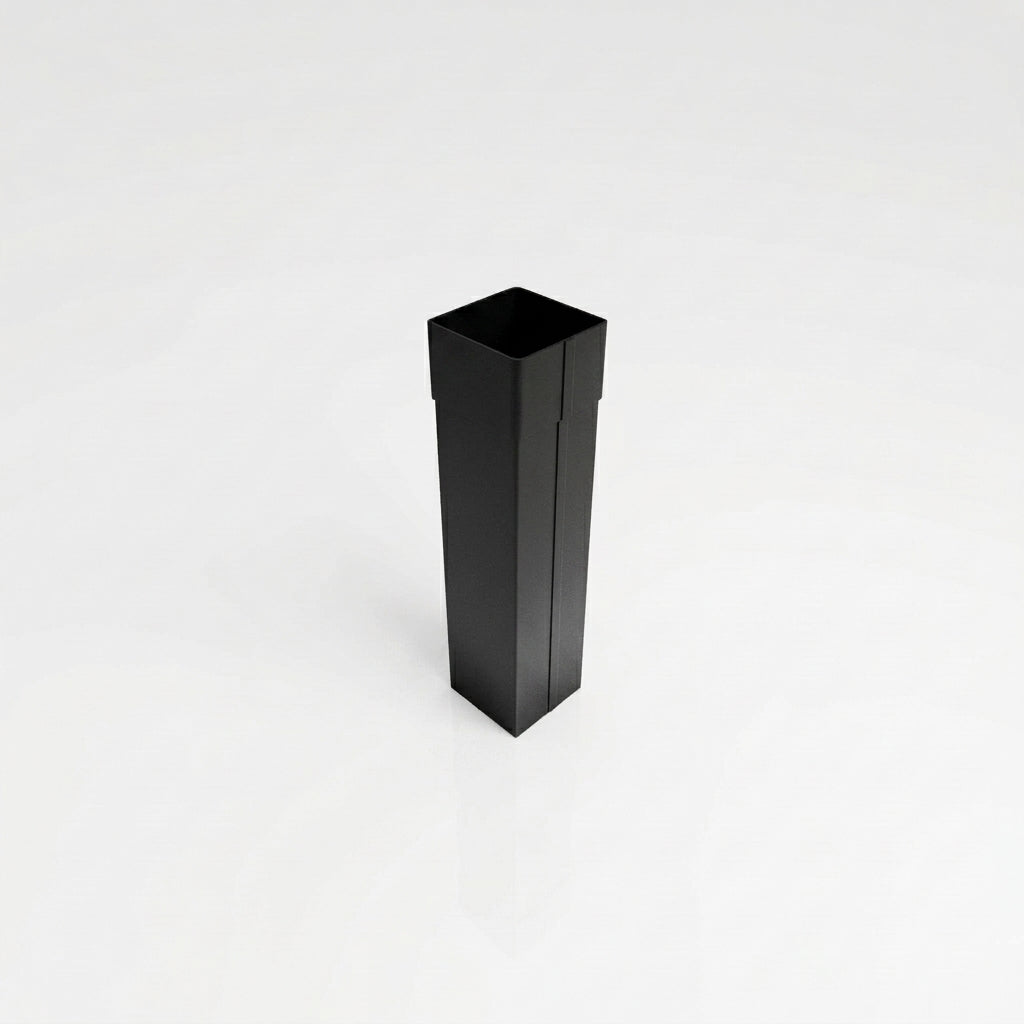 72x72mm Aluminium Gutter Outlet Spigot Extender — RAL 9005