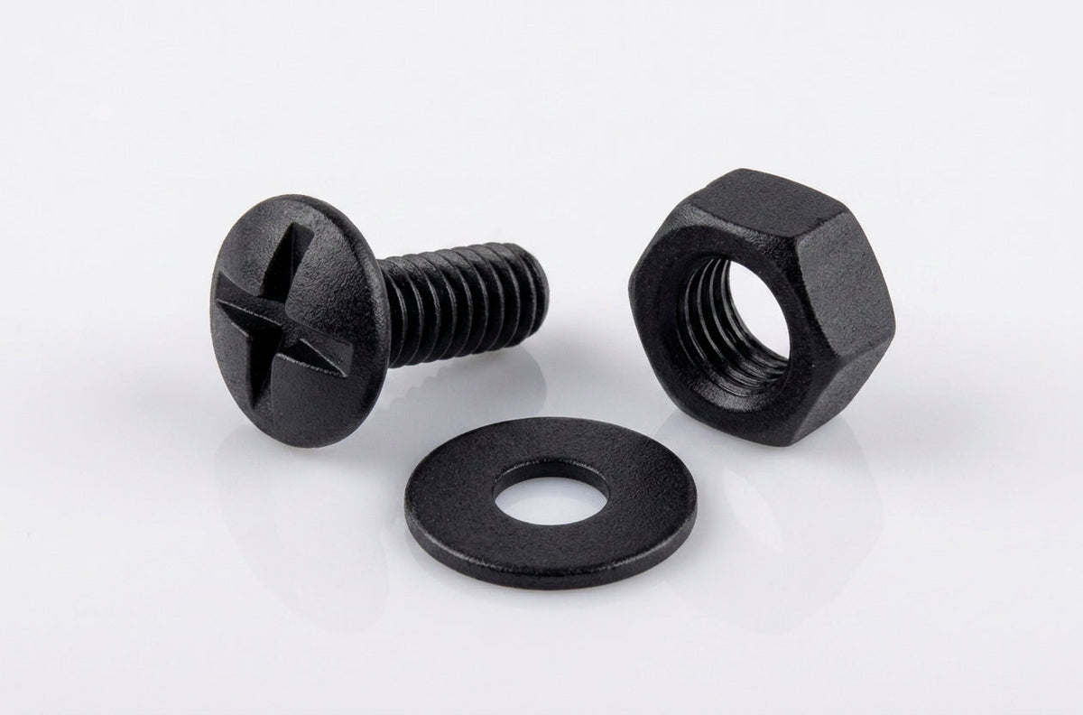 M6 Moulded Gutter Jointing Bolt, Nut & Washer Set (50 Pack) — Textured Black