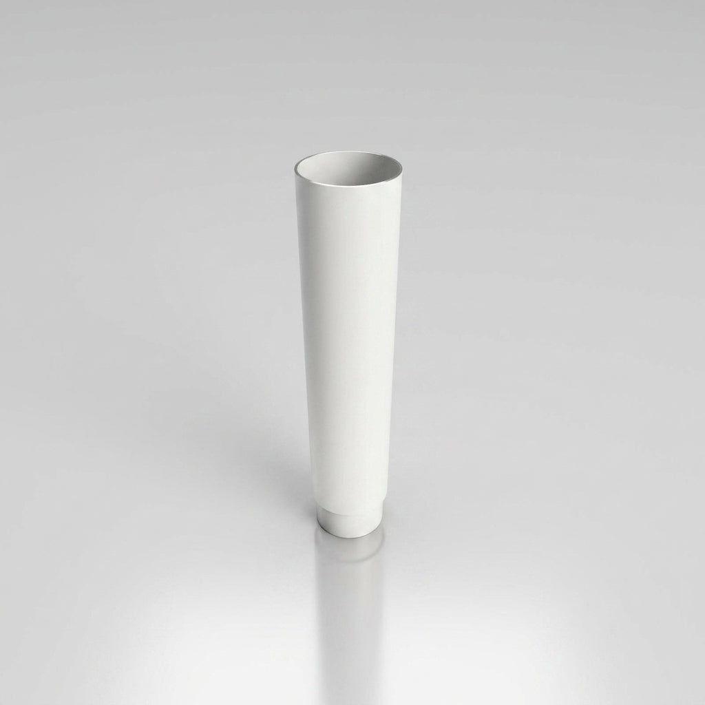 Aluminium Flush Joint Downpipe Sample — RAL 9016 / 76mmØ