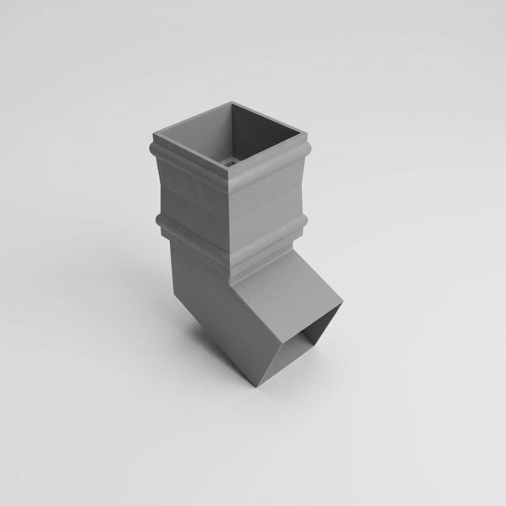 Traditional Aluminium Downpipe Bends 72x72mm – 92.5° & 112.5° — RAL 7037 / 112.5 Degrees