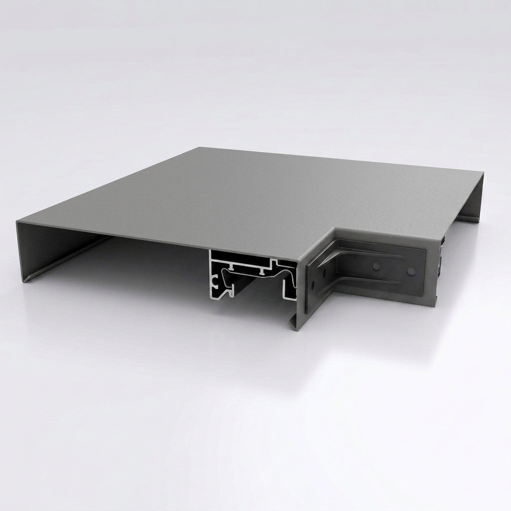 Aluminium Coping Angles 90° – Secret Fix Polyester Powder Coated — RAL 7037