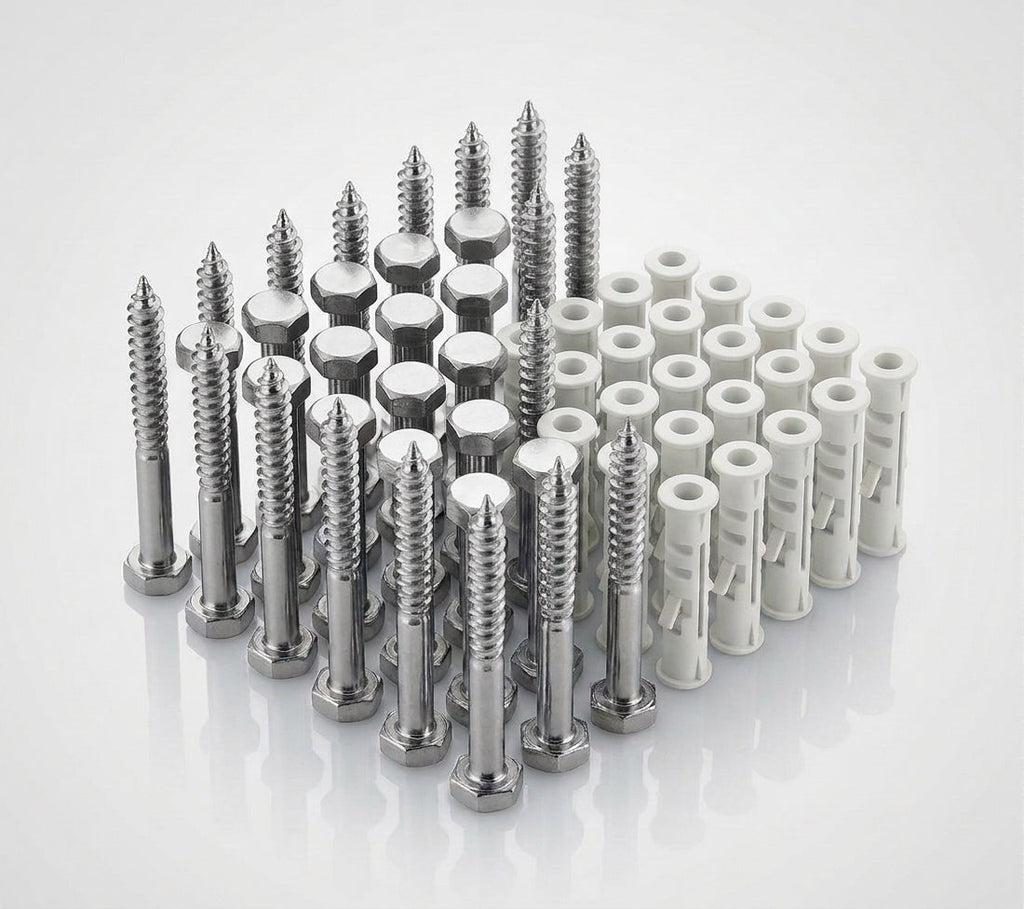 M8 x 70mm Hex Head Coach Screws, Stainless Steel (Pack of 50) — RAL 9016