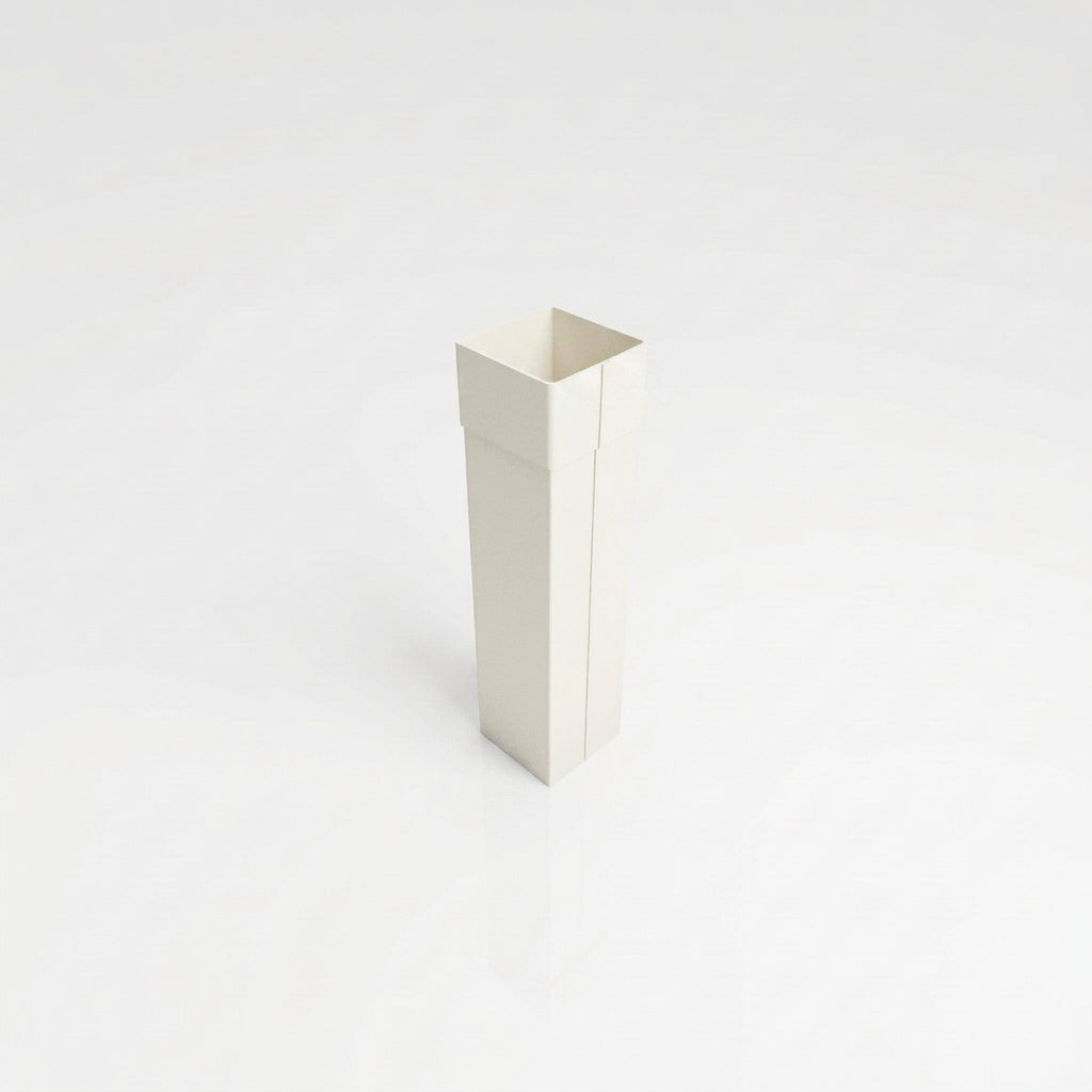 72x72mm Aluminium Gutter Outlet Spigot Extender — RAL 9010