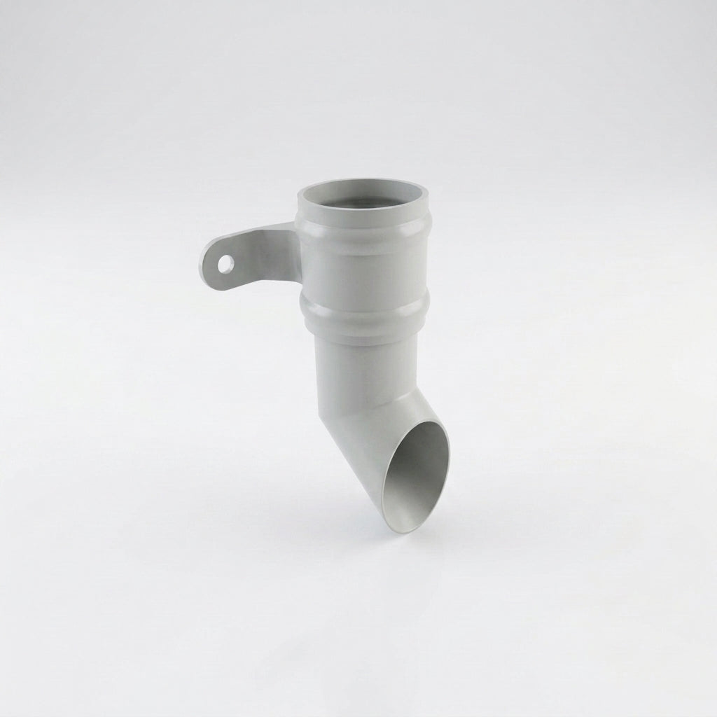 Traditional Aluminium Downpipe Shoe 63mm Diameter — RAL 7035