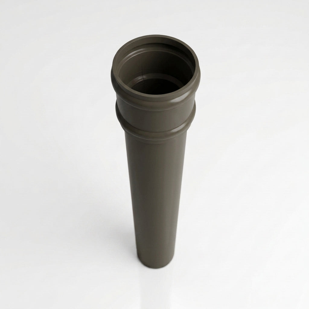 Traditional Downpipe Length 63mm Dia x 3m Non-Eared Socket — RAL 7022