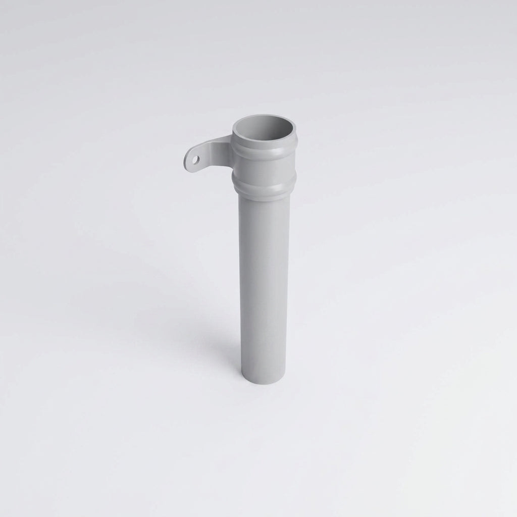 Traditional Aluminium Downpipe Sample — RAL 9006 / 76mmØ