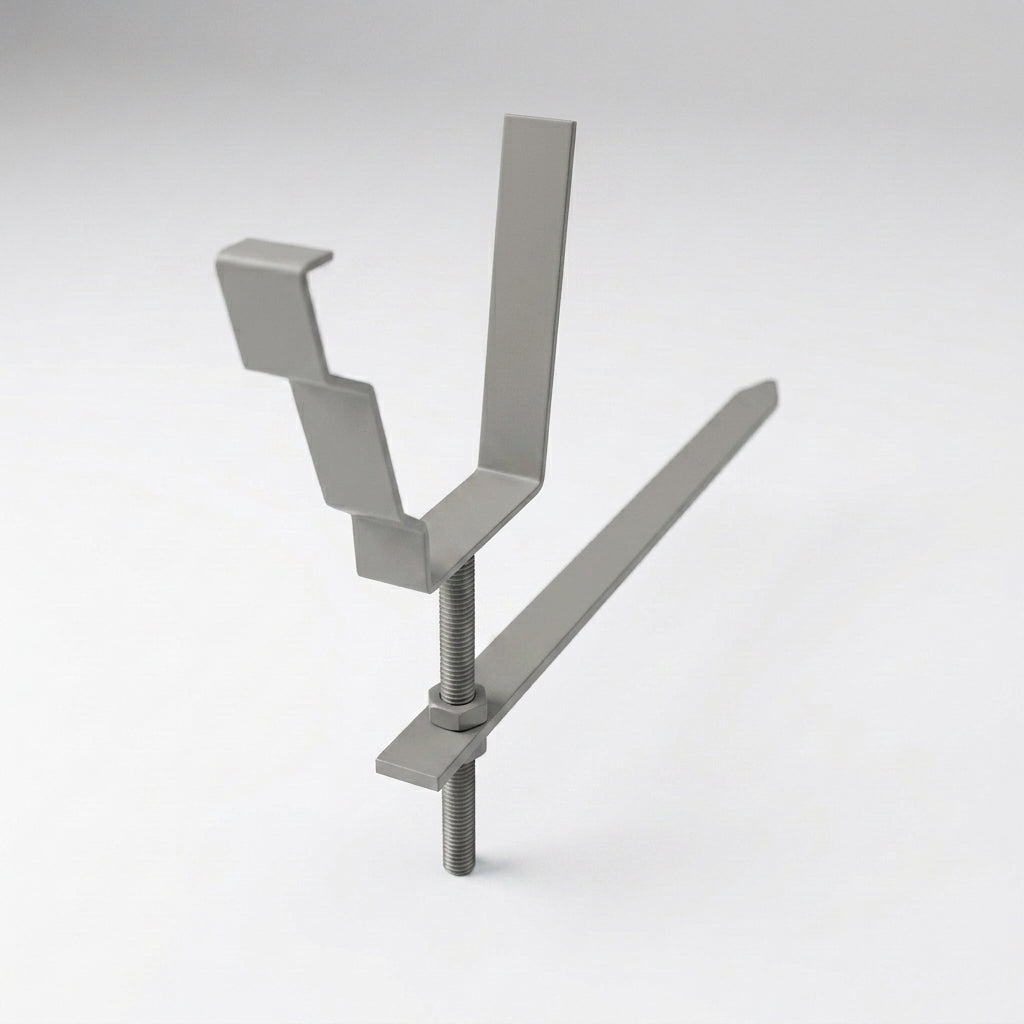Moulded Ogee Gutter Rise and Fall Bracket 125 x 100mm — RAL 7036