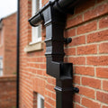 Traditional Aluminium Downpipe Bends 72x72mm – 92.5° & 112.5° — Textured Black / 92.5 Degrees (in use)