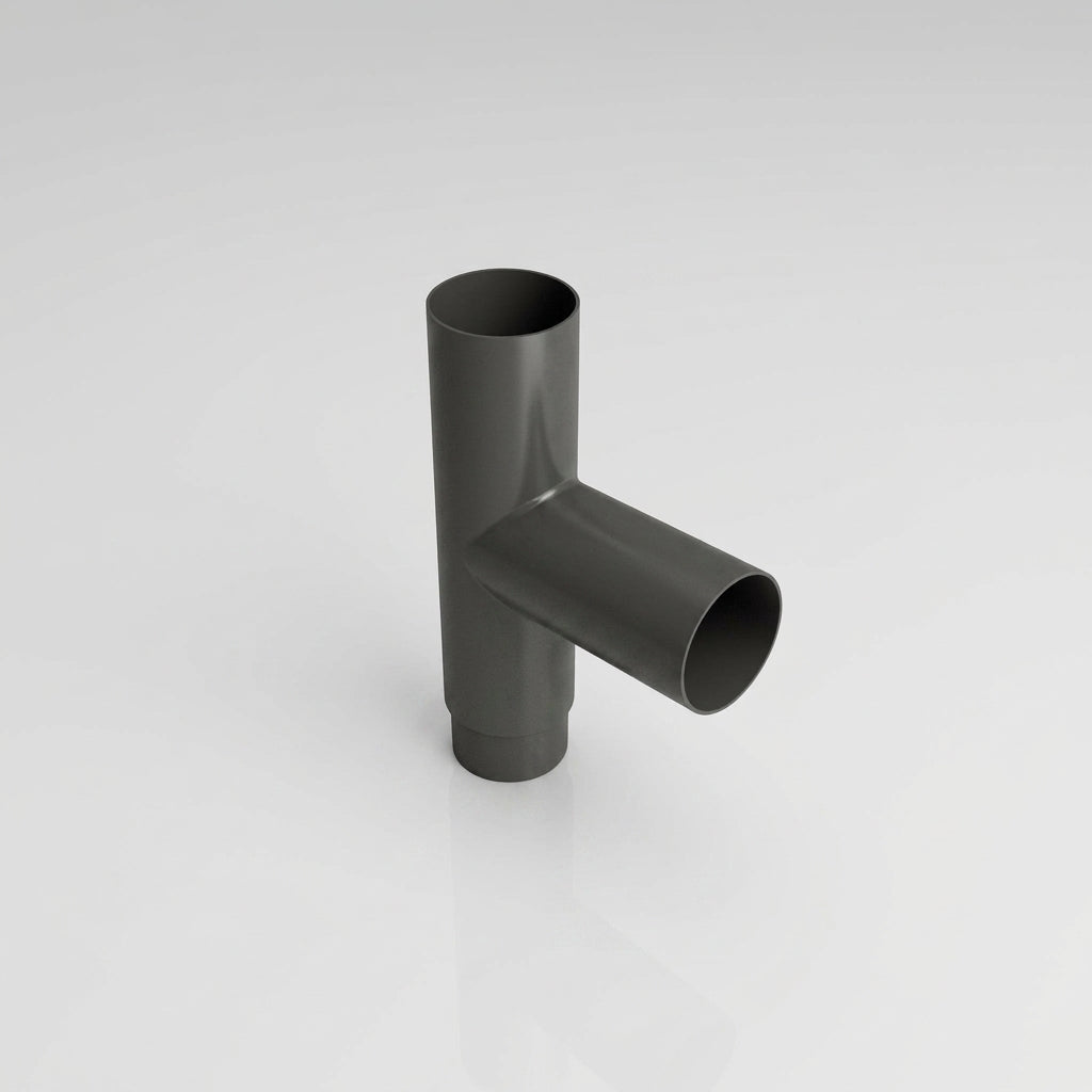 76mm Diameter Flush Joint Downpipe Branches — RAL 7022 / 92.5 Degrees