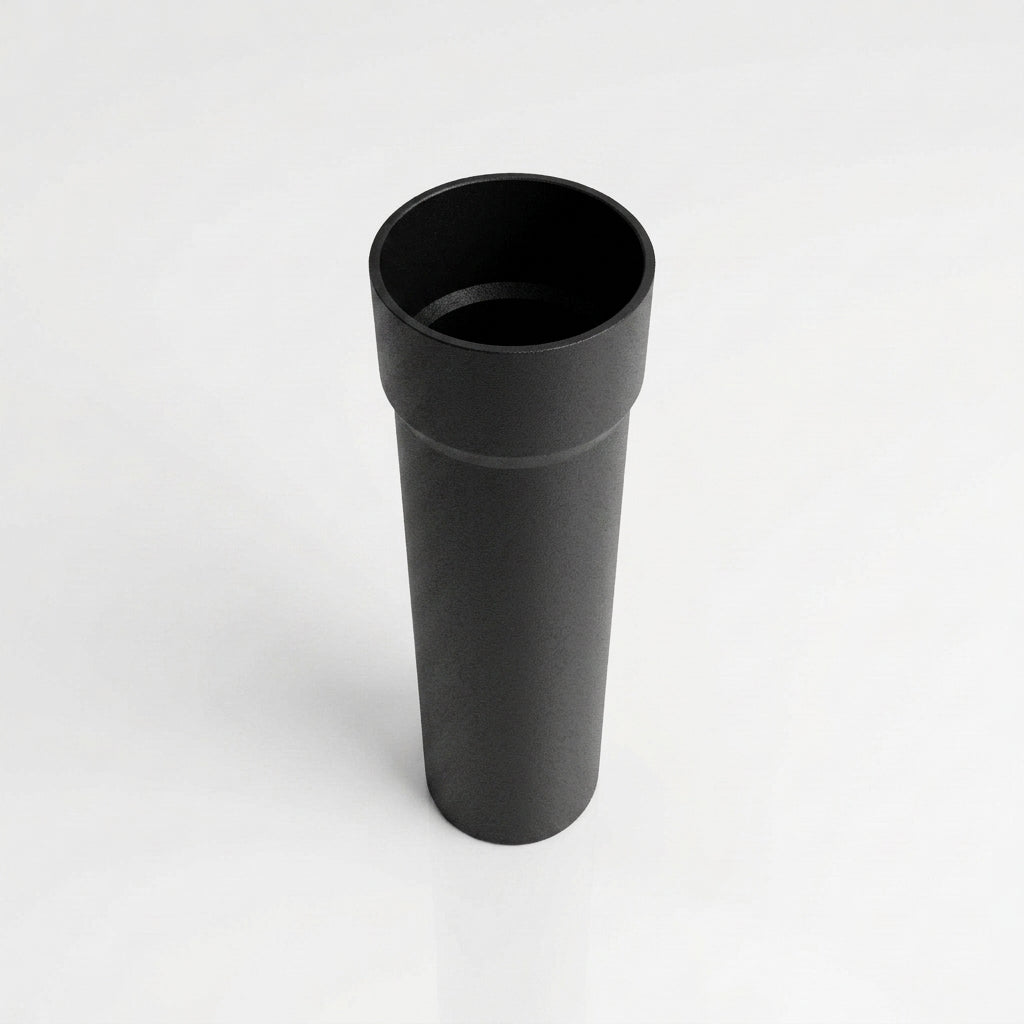 63mm Diameter Gutter Outlet Spigot Extender — Textured Black