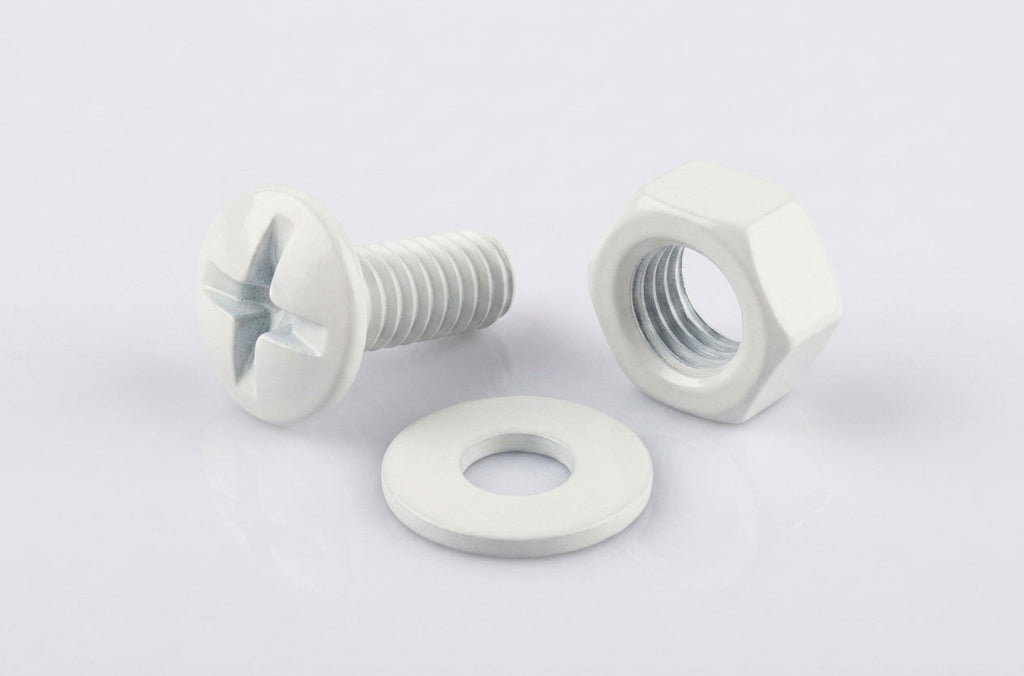 M6 Moulded Gutter Jointing Bolt, Nut & Washer Set (50 Pack) — RAL 9016