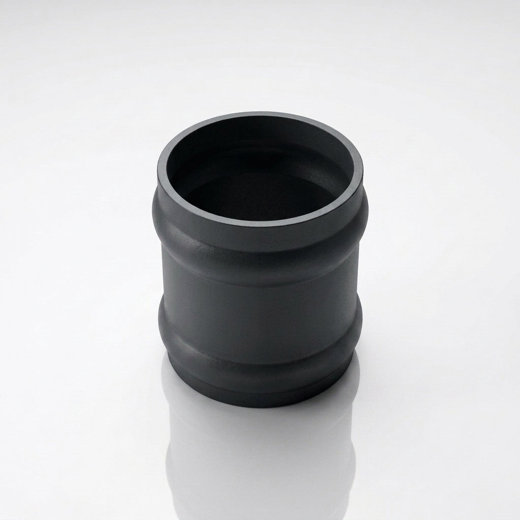 Traditional Aluminium Downpipe Socket 63mm Dia Non-Eared — RAL 7021