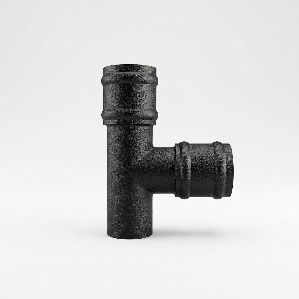 63mm Diameter Traditional Downpipe Branches 92.5° & 112.5° — Textured Black / 92.5 Degrees