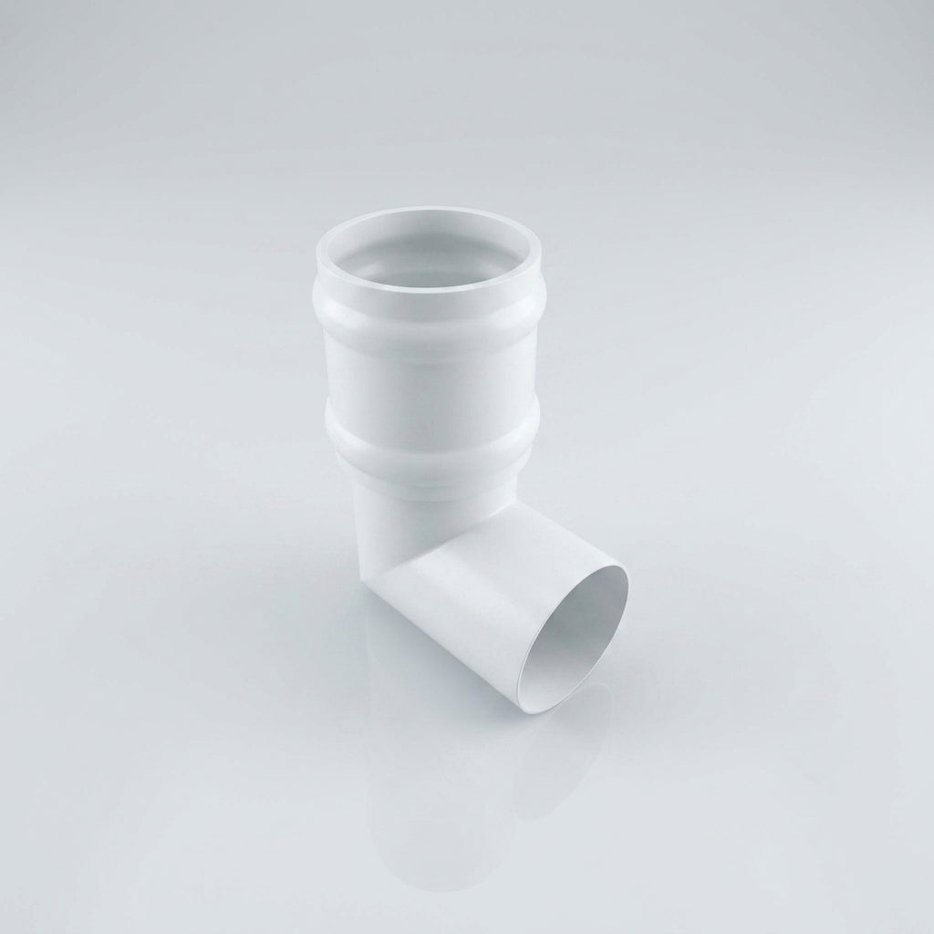 Traditional Aluminium Downpipe Bends 63mm Dia 92.5° 112.5° — RAL 9016 / 92.5 Degrees