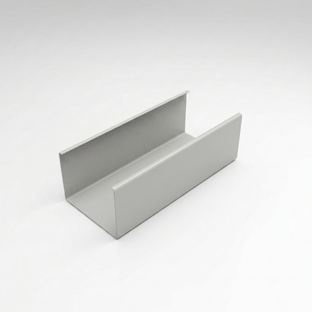 Aluminium Box Gutter Length 135×100mm 3m Marine Grade — RAL 7035