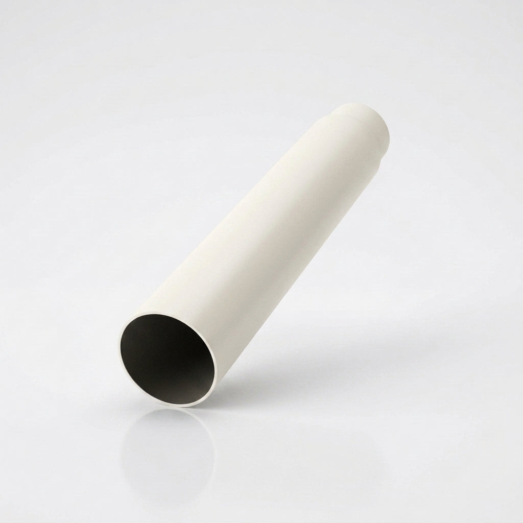 Flush Joint Aluminium Downpipe 63mm Diameter × 3m Length — RAL 9010