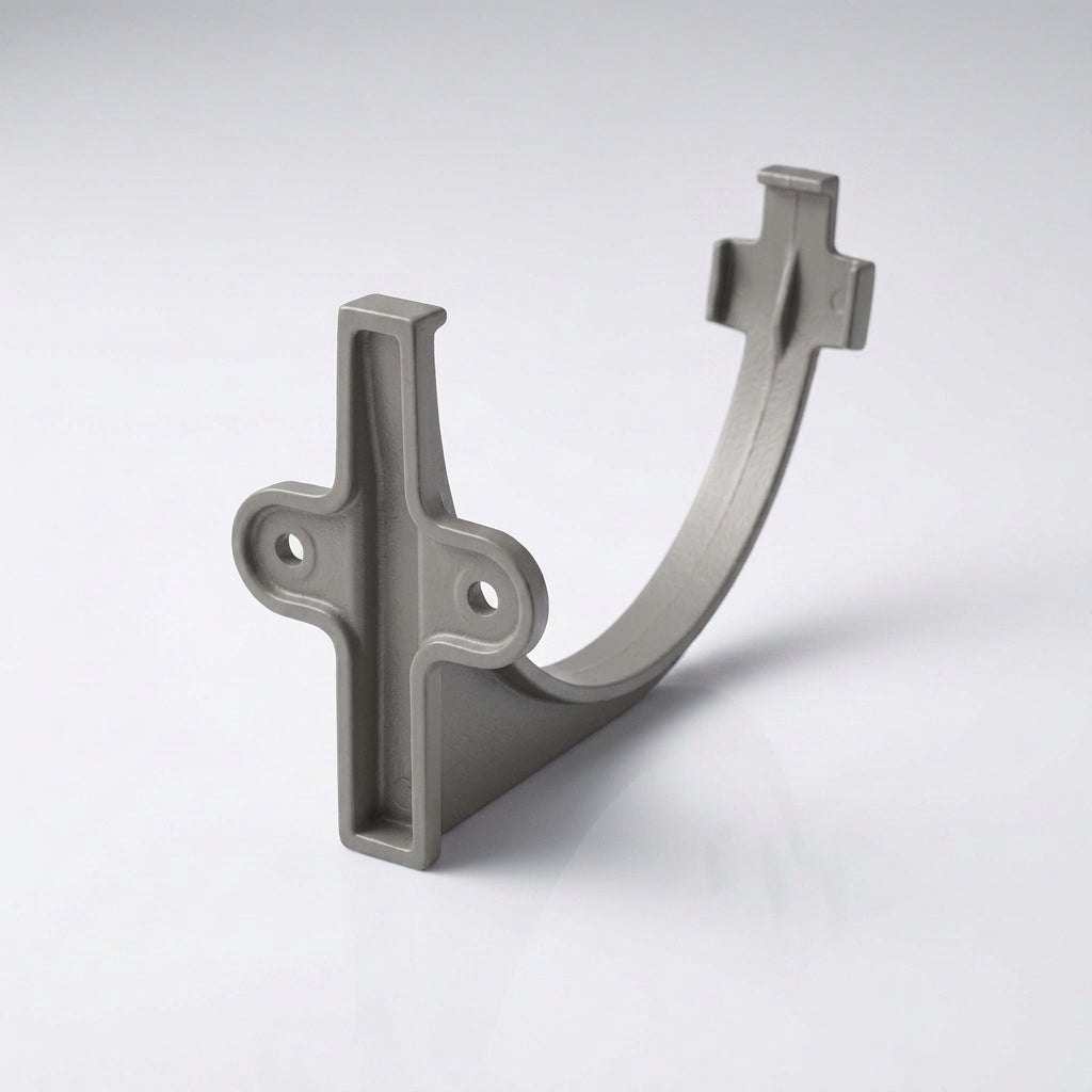 130mm Aluminium Gutter Fascia Bracket – Marine Grade Cast — RAL 7036
