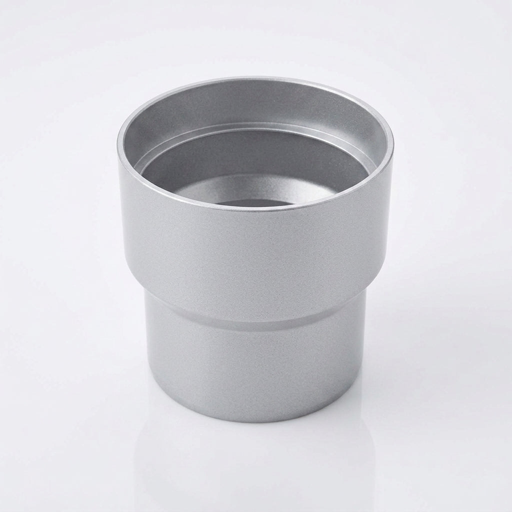 63mm Outlet to Downpipe Length Connector — RAL 9006