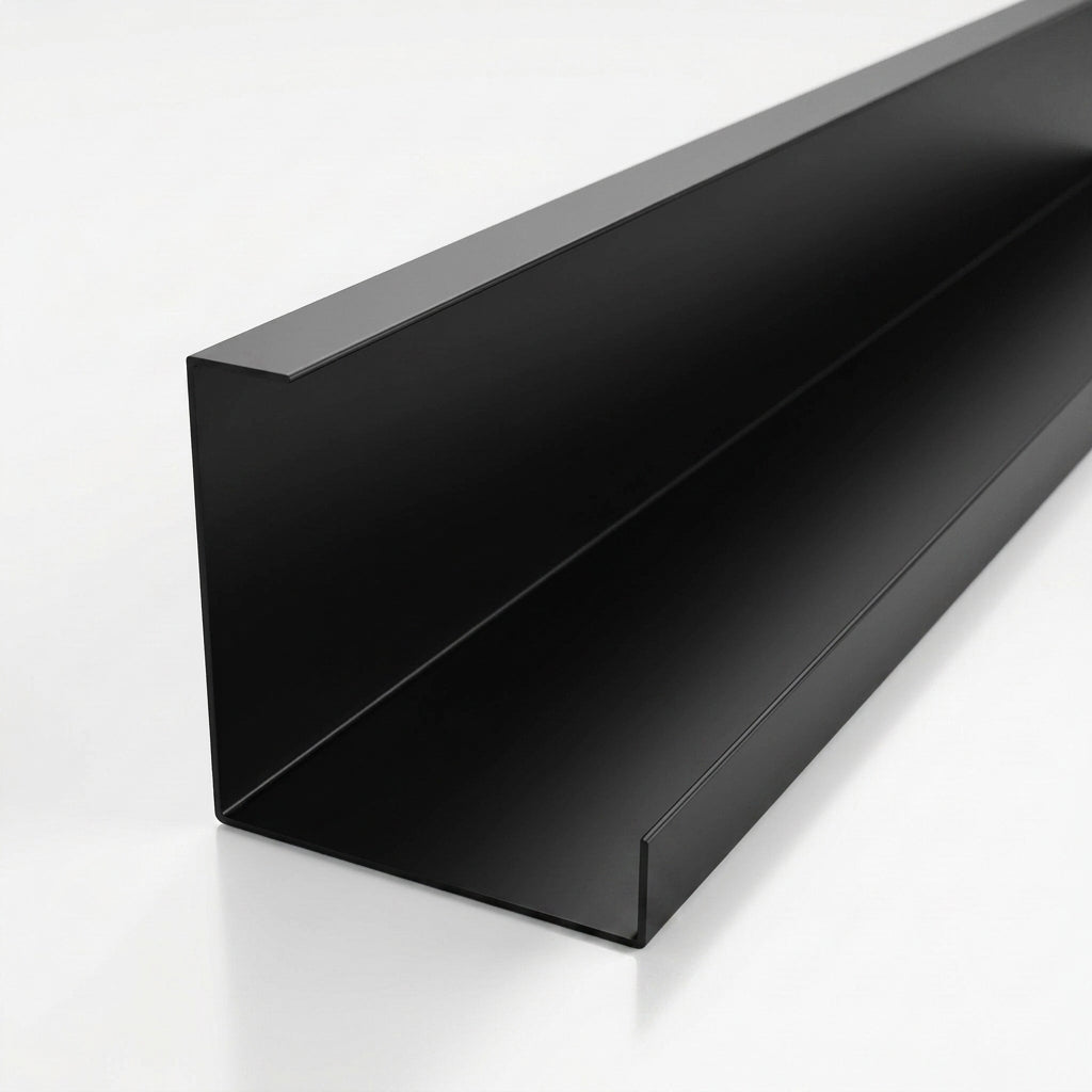 L Return Aluminium Fascia Board 30mm – 3m — RAL 9005