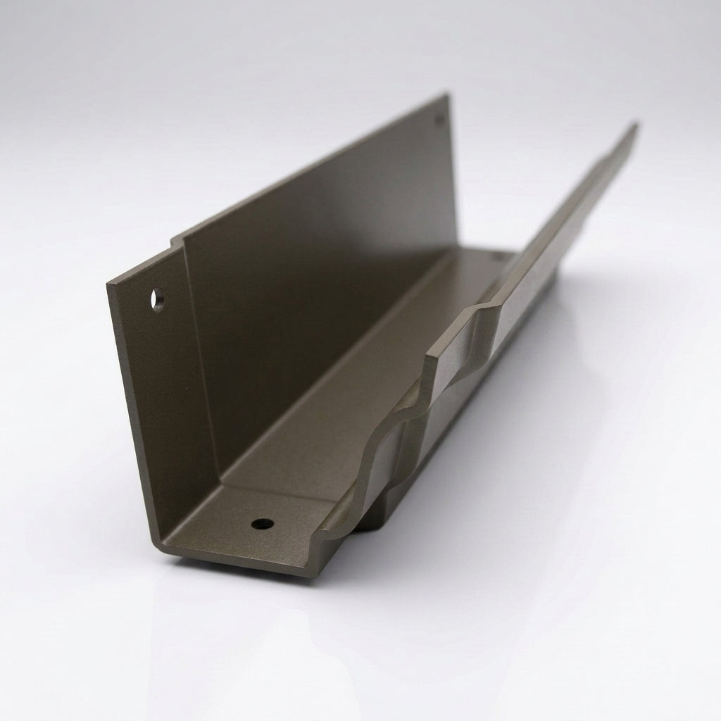 Moulded Ogee Aluminium Gutter Length 125 x 100mm x 1.83m — RAL 7022