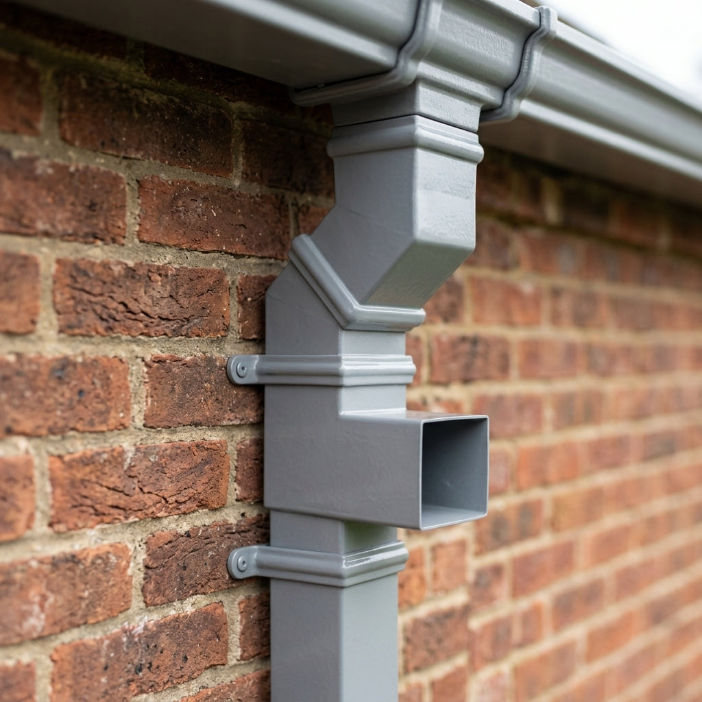 Traditional Aluminium Downpipe Bends 72x72mm – 92.5° & 112.5° — Other Colour TBA / 112.5 Degrees (in use)