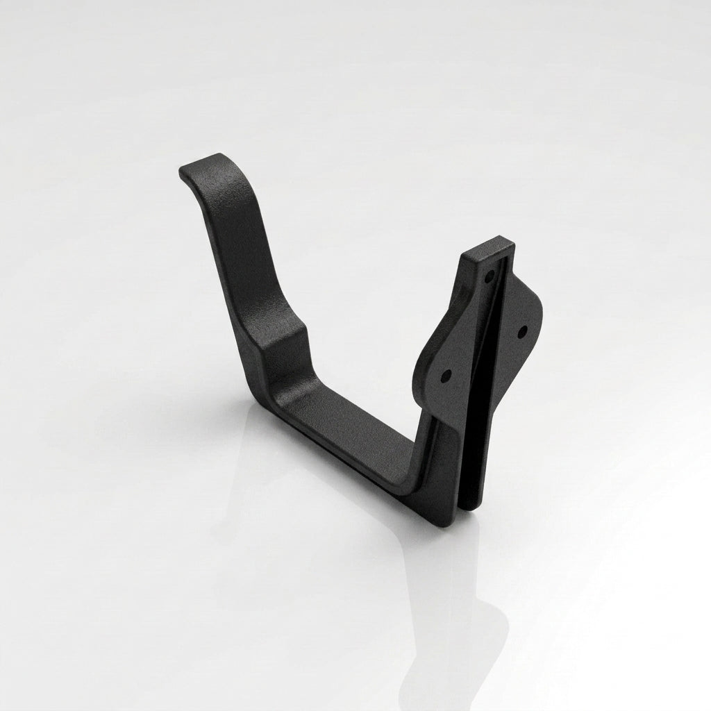Moulded Ogee Gutter Fascia Bracket 125 x 100mm — Textured Black