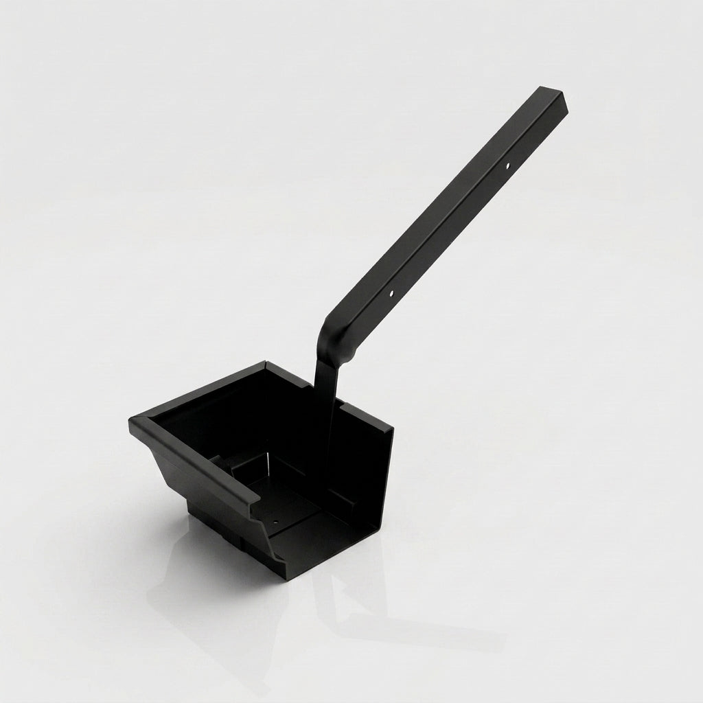 Moulded Ogee Gutter Side Rafter Bracket 125 x 100mm — RAL 9005