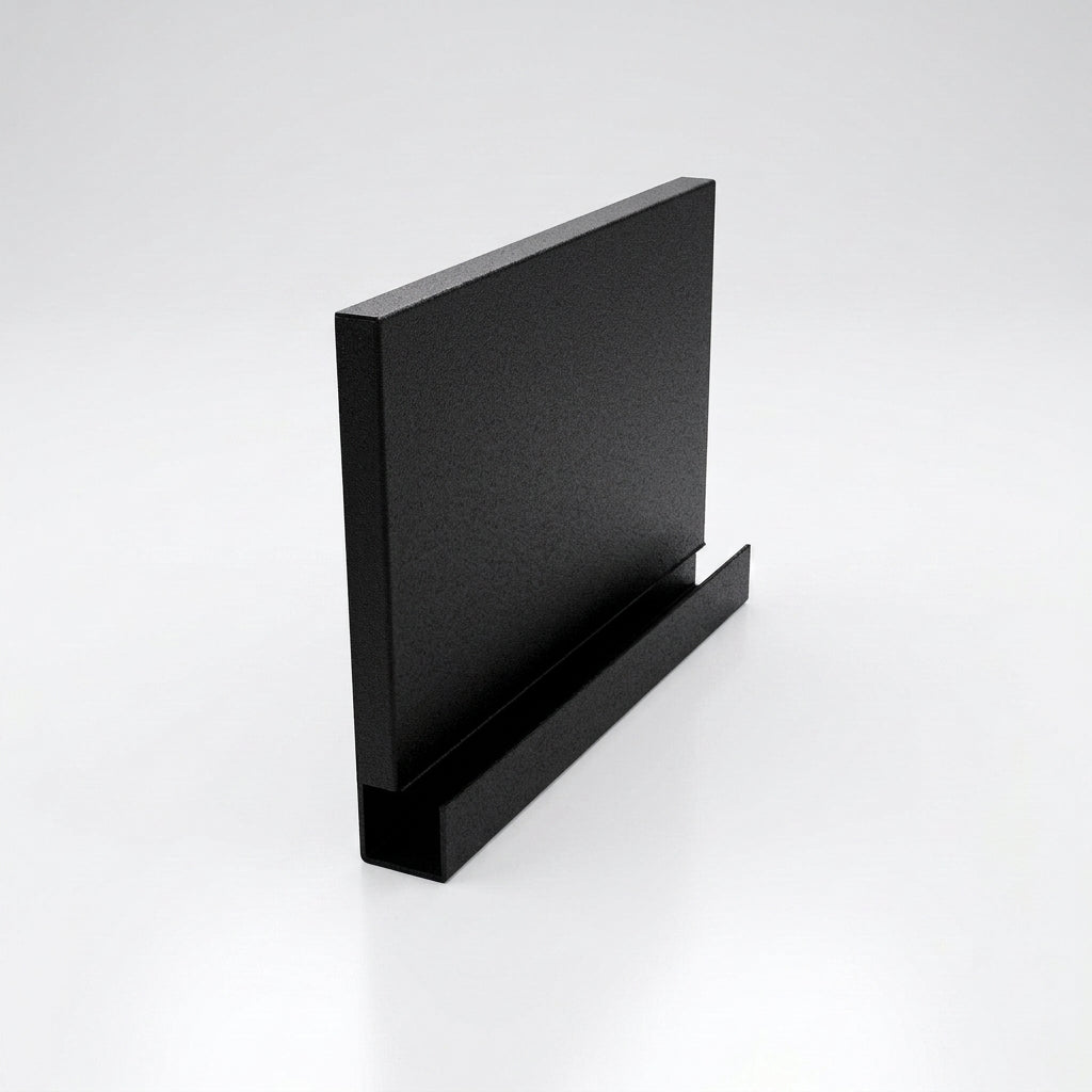 U Return Aluminium Fascia Board Gable Box Ends — Textured Black