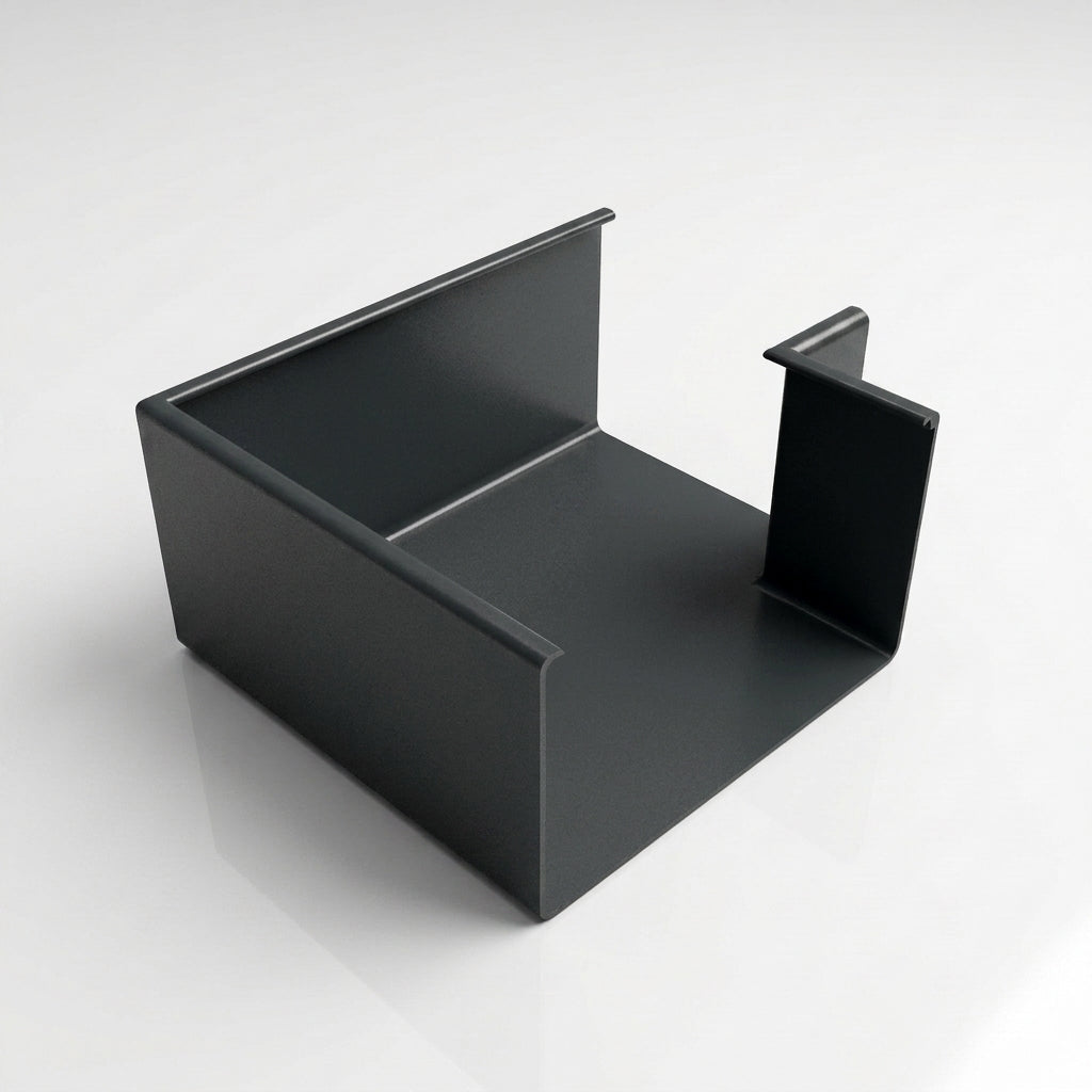90° Aluminium Box Gutter Angle 135 x 100mm — RAL 7021
