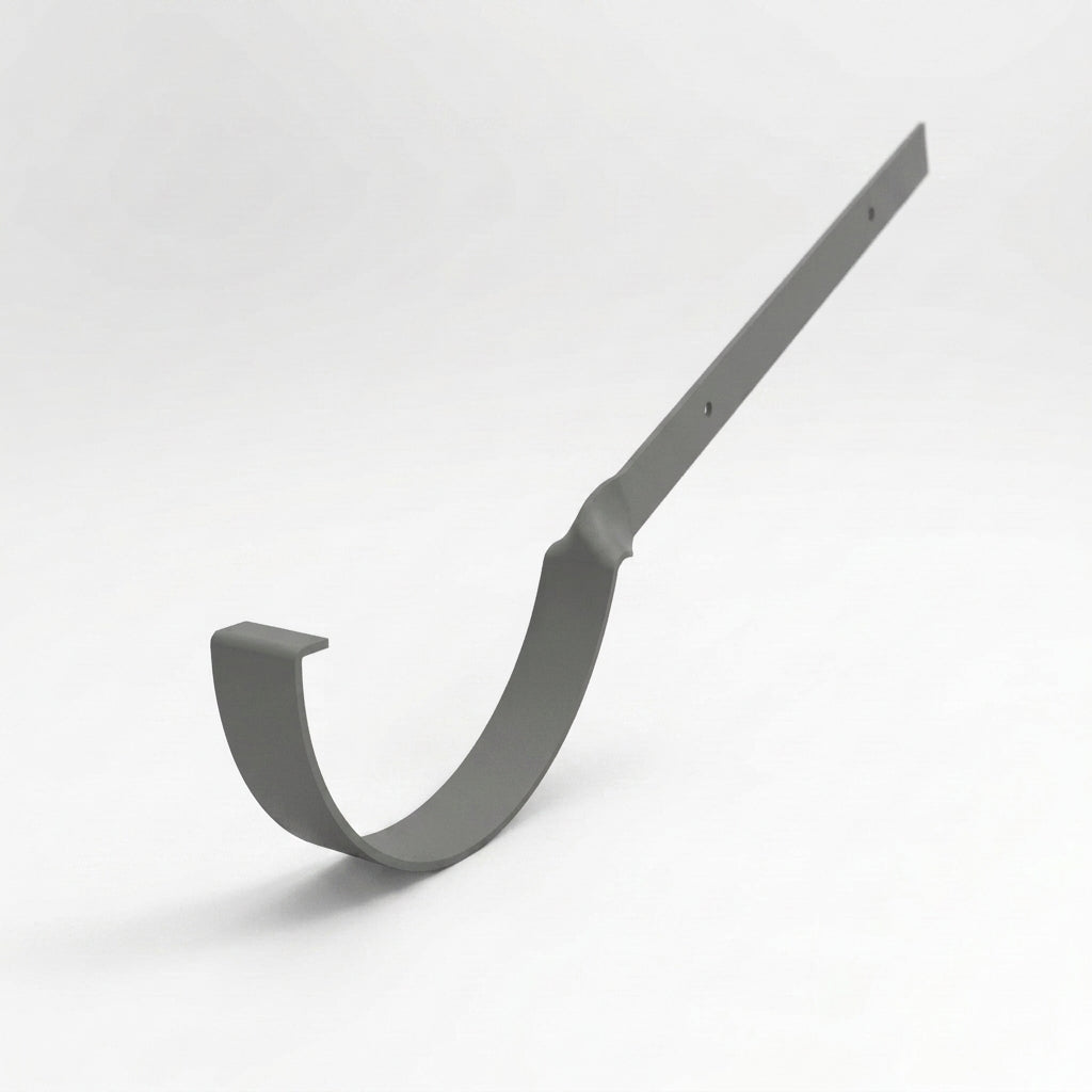 Half Round Aluminium Gutter Side Rafter Bracket 125mm — RAL 7037