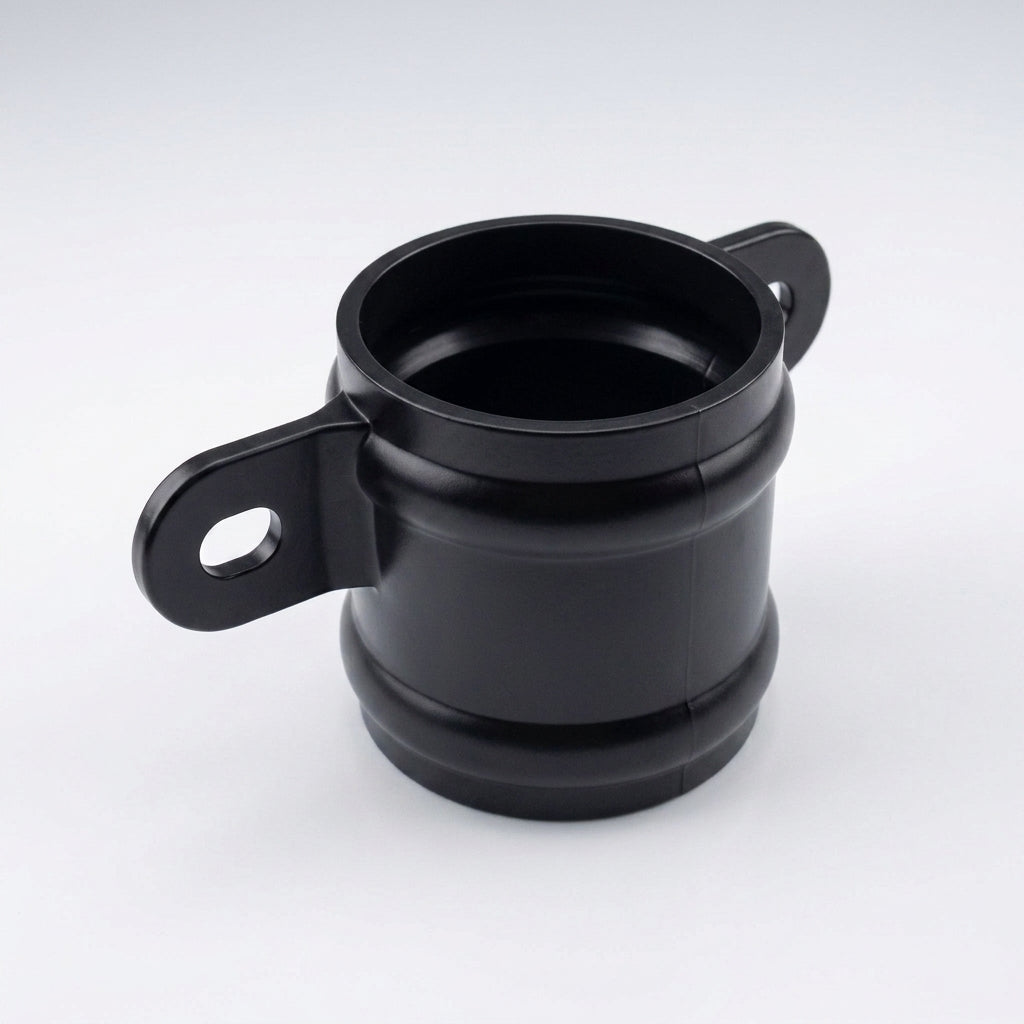 Traditional Downpipe Spare Socket Eared 76mm Diameter — RAL 9005