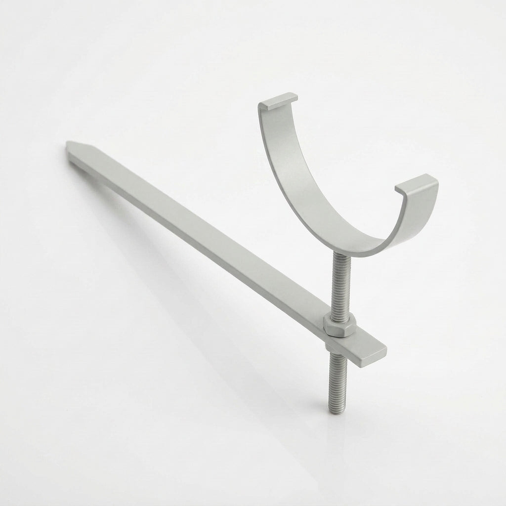Half Round Aluminium Gutter Rise and Fall Bracket 125mm — RAL 7035