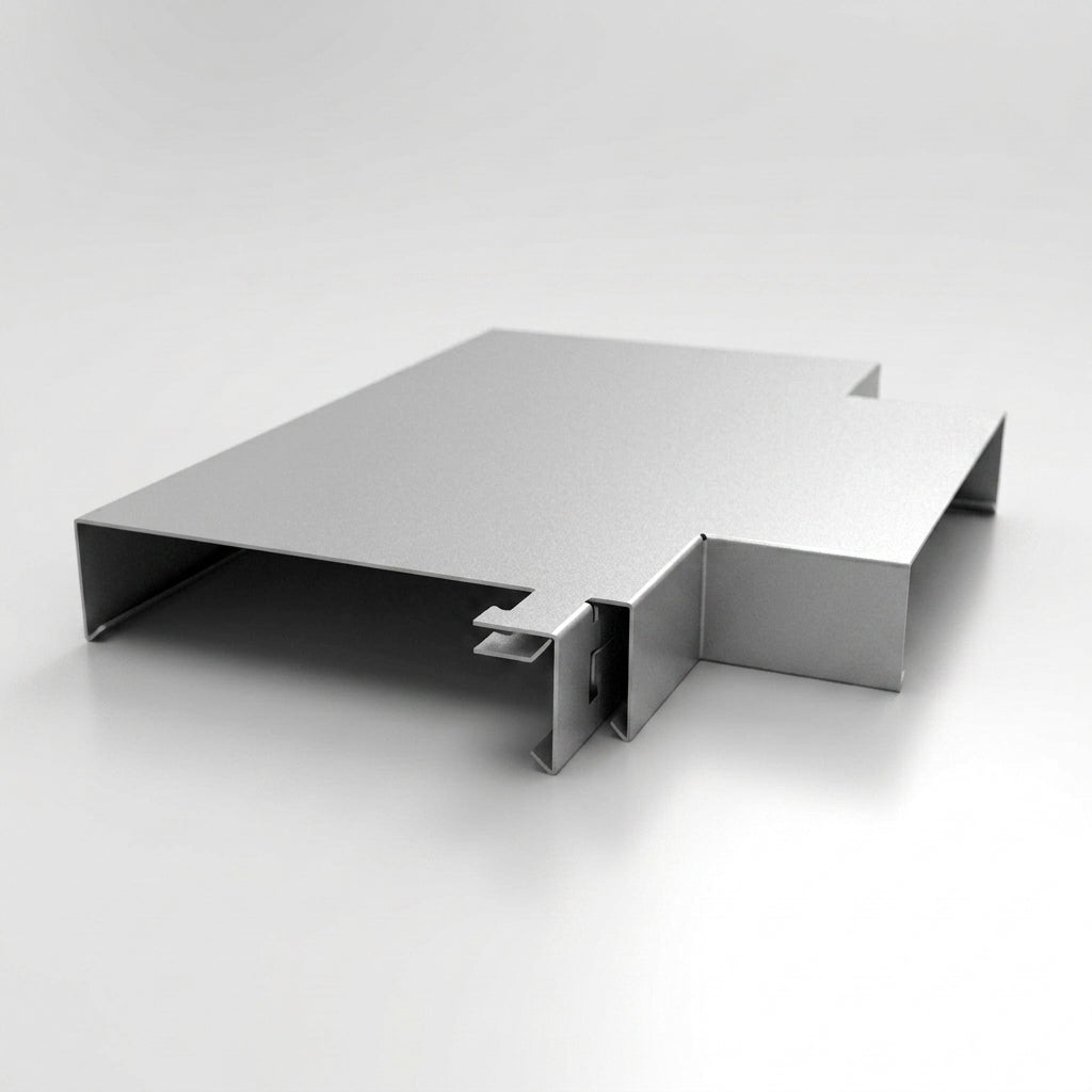 Aluminium Coping T-Junction – Secret Fix Wall Detail — RAL 9006