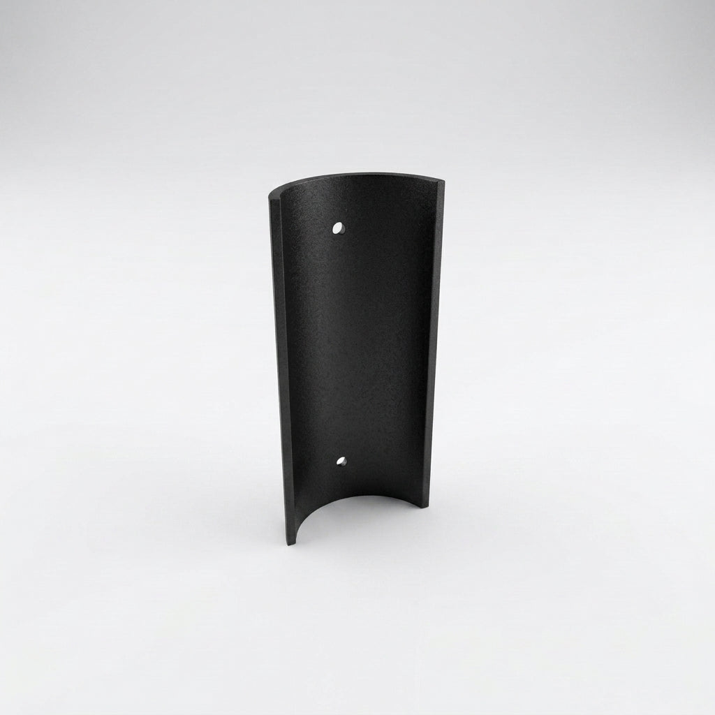 63mm Diameter Aluminium Downpipe Access Plate — Textured Black