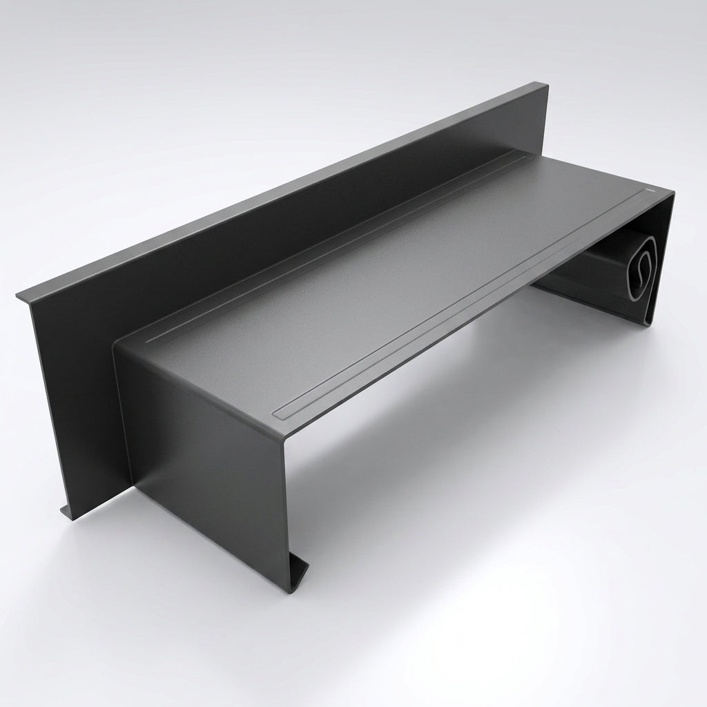 Aluminium Coping Stop End Upstand – Secret Fix (view 2)