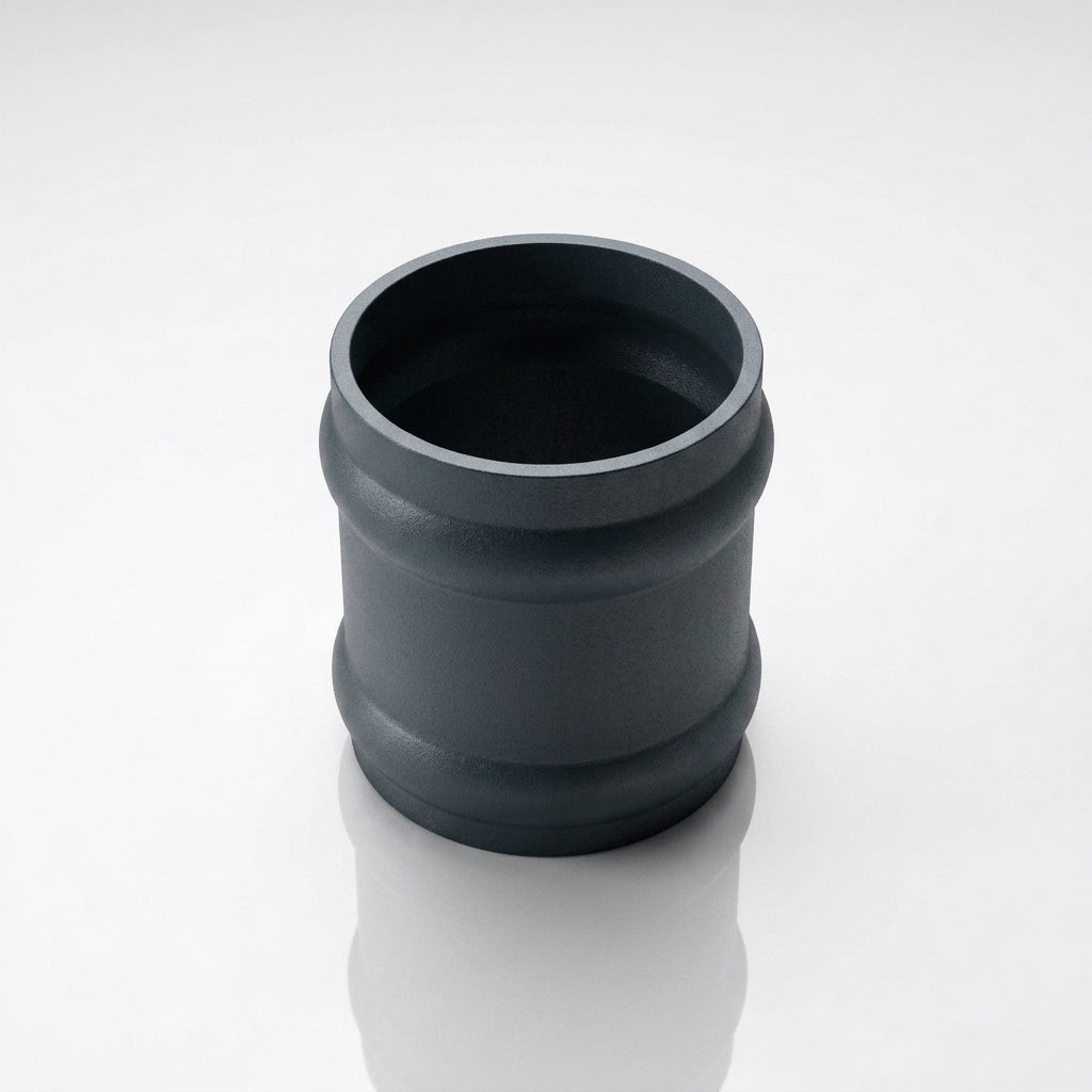 Traditional Aluminium Downpipe Socket 63mm Dia Non-Eared — RAL 7016