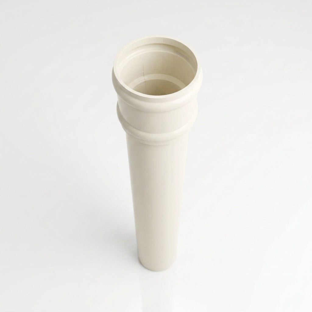 Traditional Downpipe Length 63mm Dia x 3m Non-Eared Socket — RAL 9010