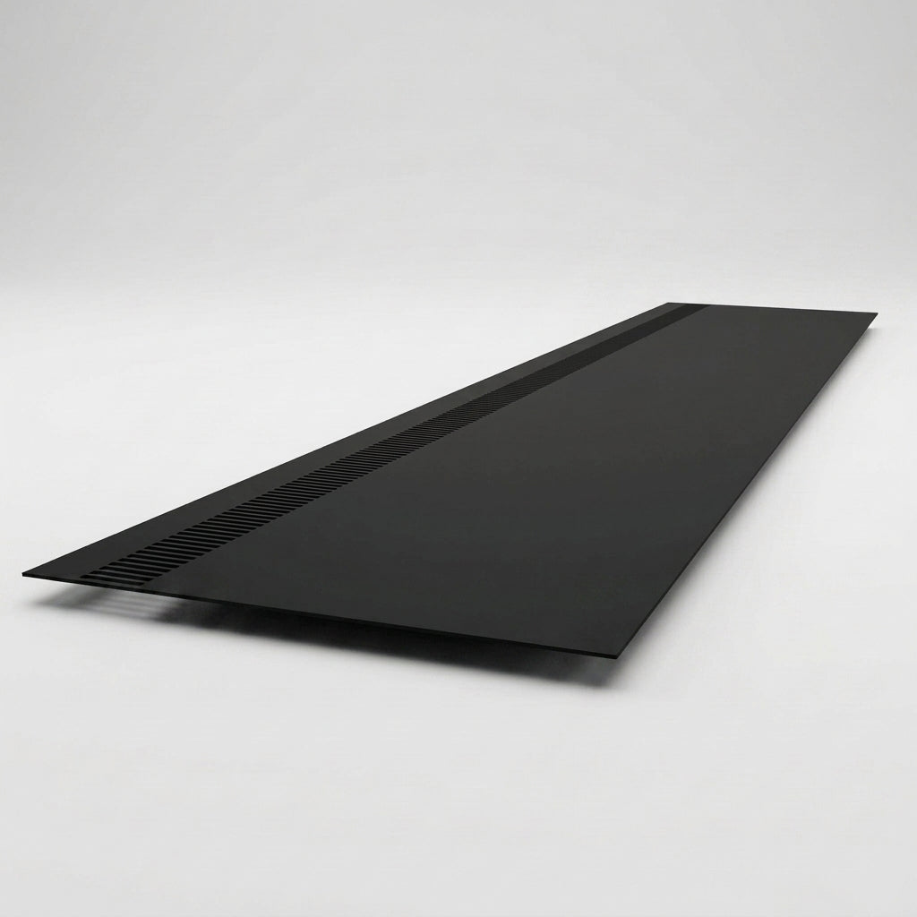 Aluminium Soffit Boards – Plain or Vented with Exterior Coating — RAL 9005 / 740mm Wide | Vented
