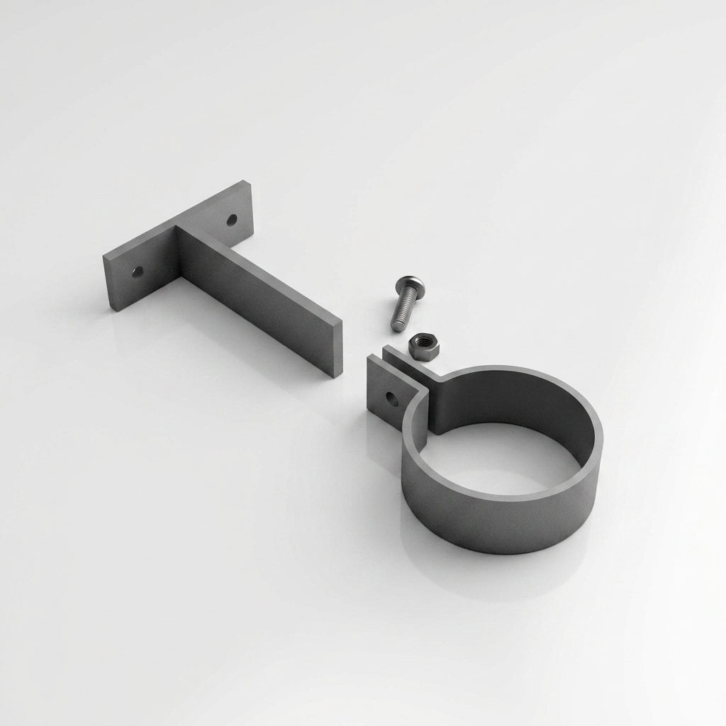 Adjustable Aluminium Pipe Clip 63mm Diameter (view 2)