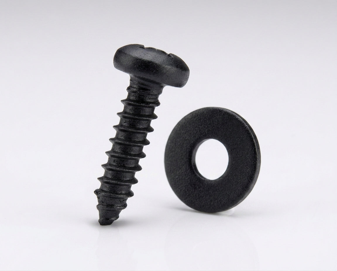 No. 12 x 30mm Box Gutter Fixing Screw & Washer Set (100pcs) — Textured Black