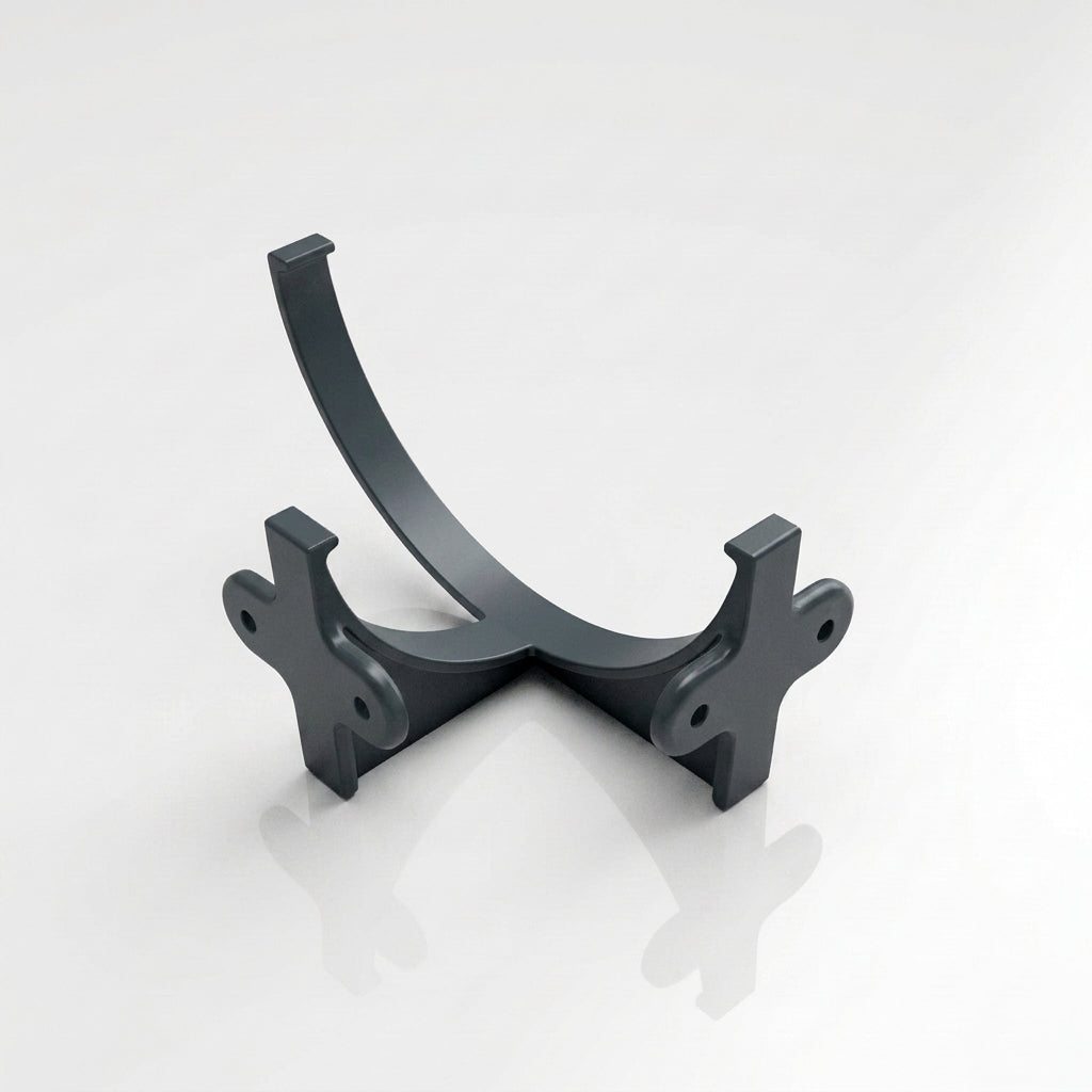 Half Round Aluminium Gutter Fascia Bracket 125mm — RAL 7016